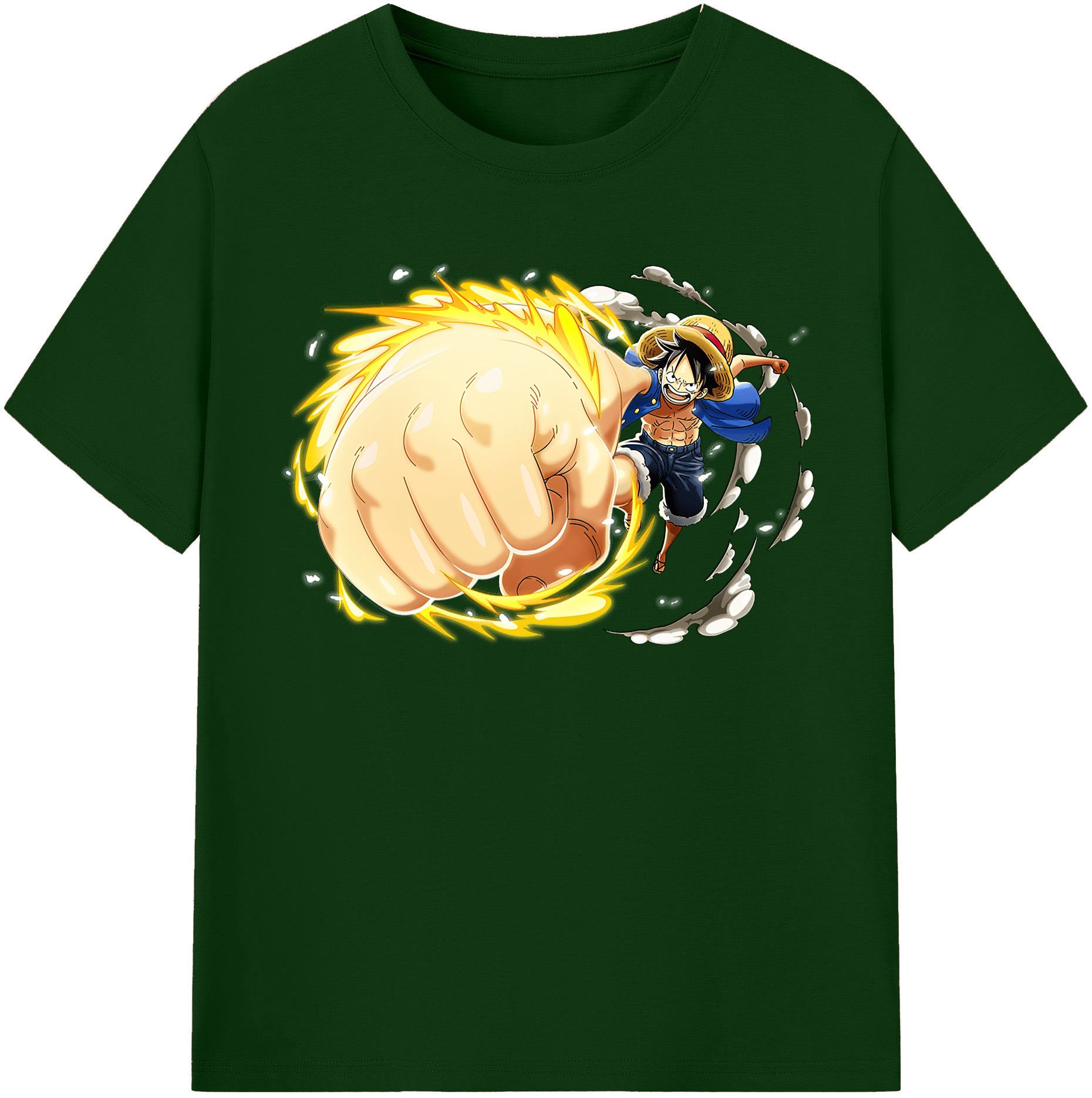 ワンピース モンキー・D・ルフィ ONE PIECE Monkey D. Luffy 綿100％半袖Tシャツ（フロントプリント）